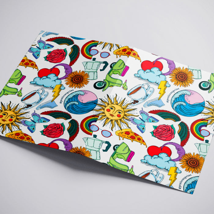 Mi Ricordo Greeting Card with Envelope with a touch of Italian whimsy, inspired by trips to Italy and delicious foods