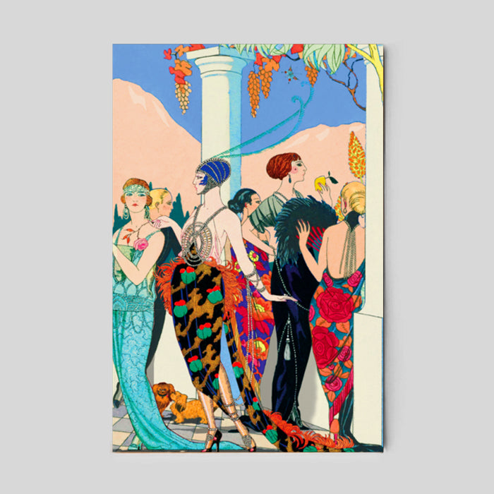 El Mirador Poster George Barbier Collage Fashion Decadence Art Deco Inspired 1920