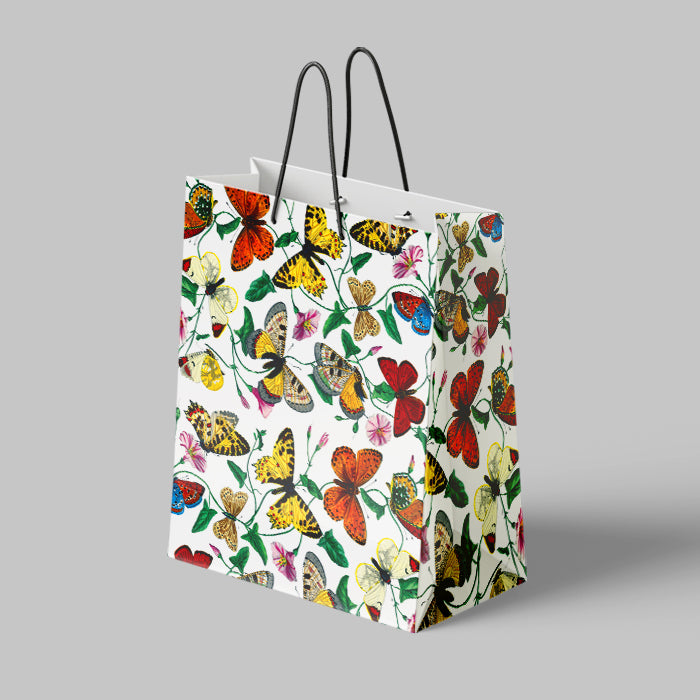 Athalia Butterfly Queen Paper Gift Bag Fine Art All Over Print Vintage Butterfly Illustration