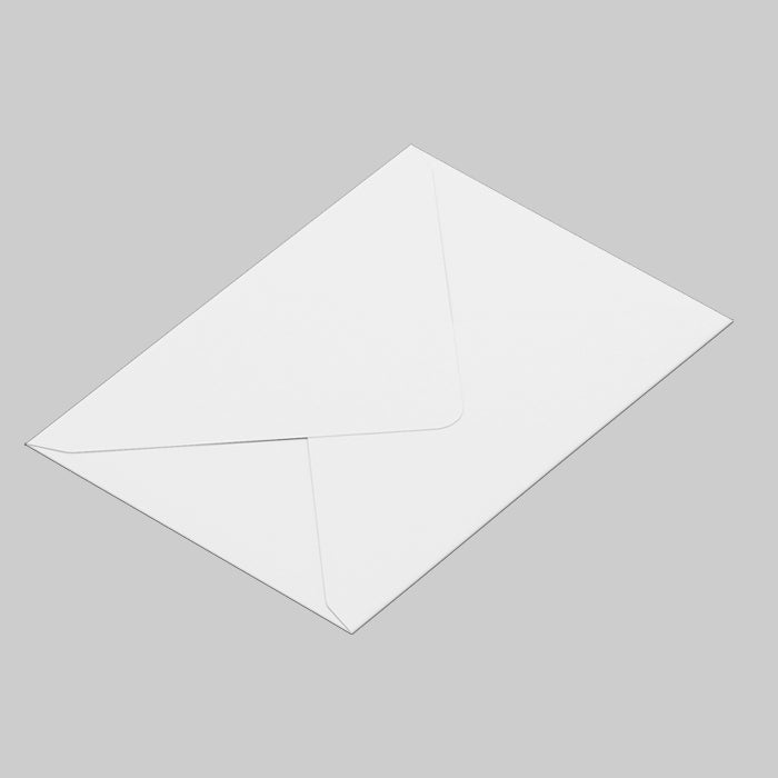 White envelope on a light gray background