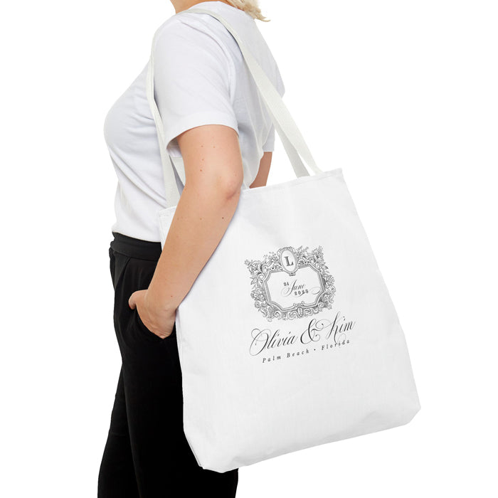 Daphne Custom Wedding Merch XLarge Mega Shopping Tote Open Canvas Tote Bag Shopping Tote Custom Wedding Merch
