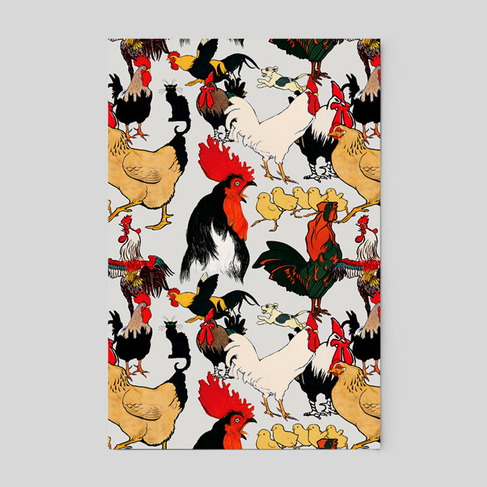 Mother Hen Funny Chicken Vintage Poster