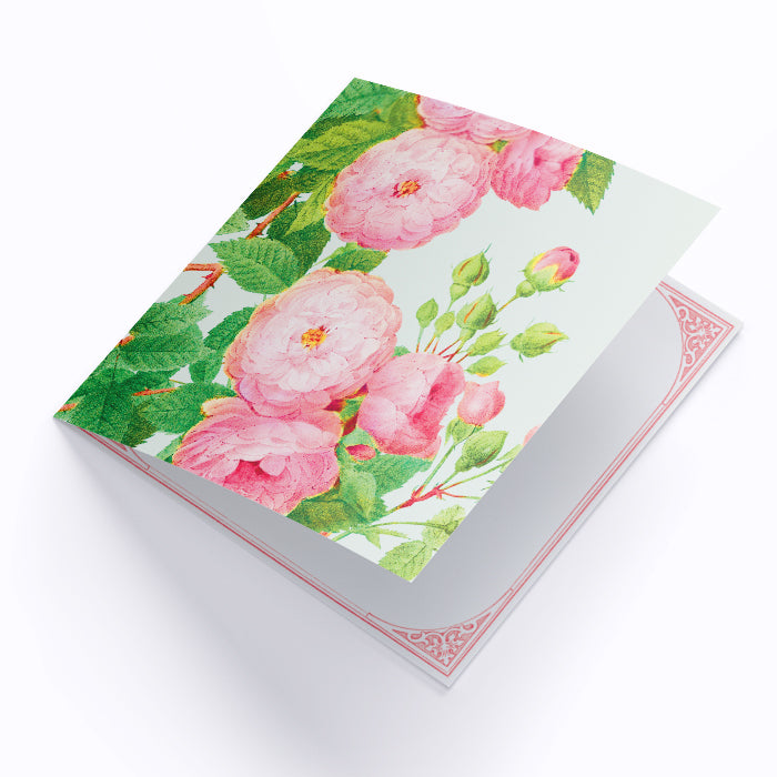 Marie Antoinette Romantic Roses Stationery Square Card and Envelope Square Invitation Square Greeting Card