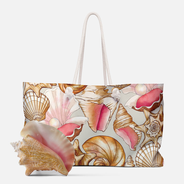 Calypso Extra Large Open Tote Canvas Bag Shopper Bag Weekend Funny Pun Pearl Secret