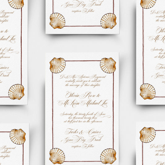 Calypso Beach Party Invitation with Envelope Destination Wedding Invitation
