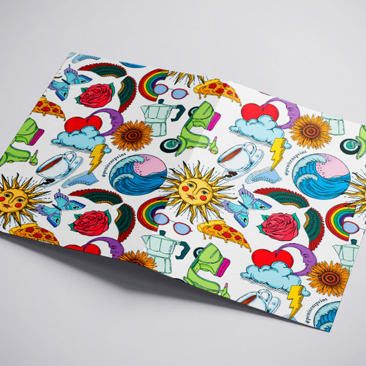 Mi Ricordo Greeting Card with Envelope with a touch of Italian whimsy, inspired by trips to Italy and delicious foods
