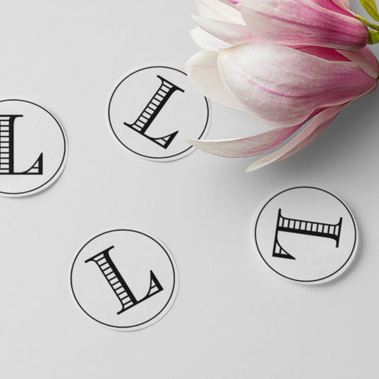 Daphne Matte Circle Sticker Set of 25 stickers Custom Wedding Sticker Custom Envelope Seal for Special Event