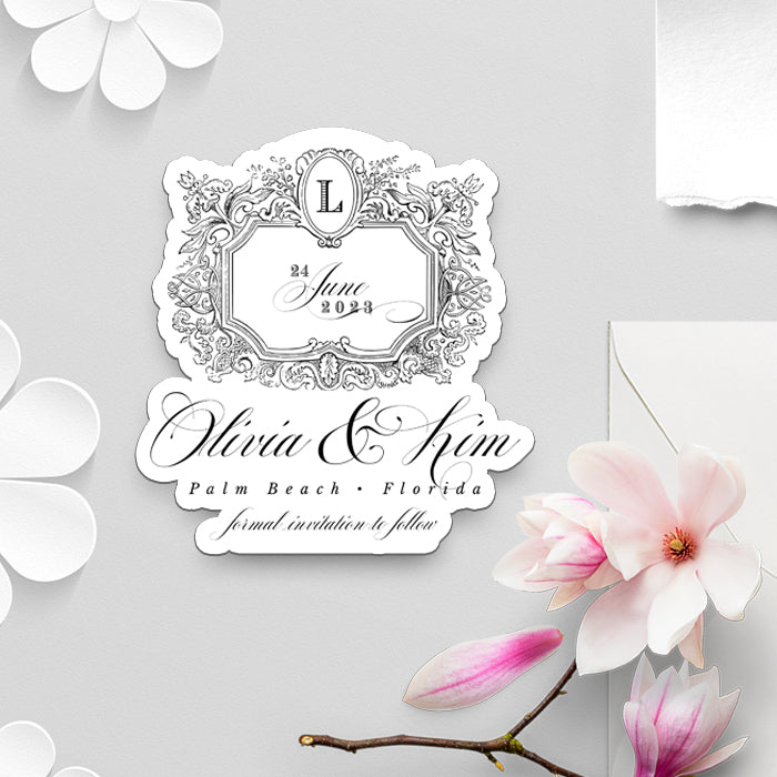 Daphne Save the Date Magnetic Card for Wedding, Anniversary, Quinceanera or any occasion