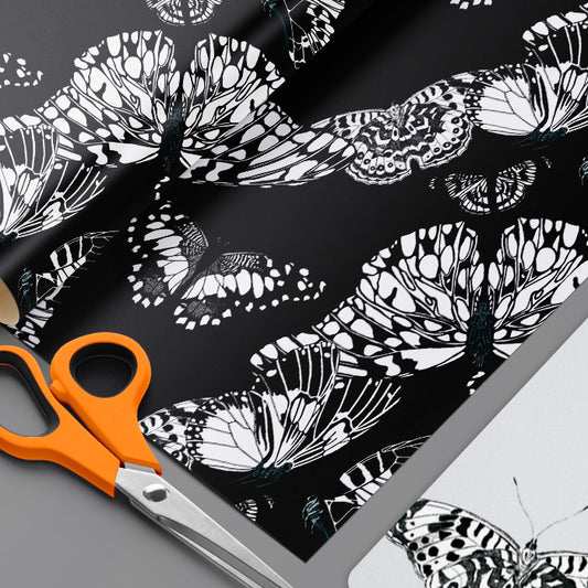 Papillon Noir Wrapping Paper Sheets Set of 3 Sheets