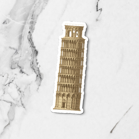 Leaning Tower of Pisa magnet fridge magnet sepia tone vintage illustration tower of pisa leaning tower of pisa falling for you italian architecture penitent print
