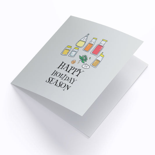 Happy Holiday Season Funny Christmas Card with Pun includes Envelope Funny Christmas Pun