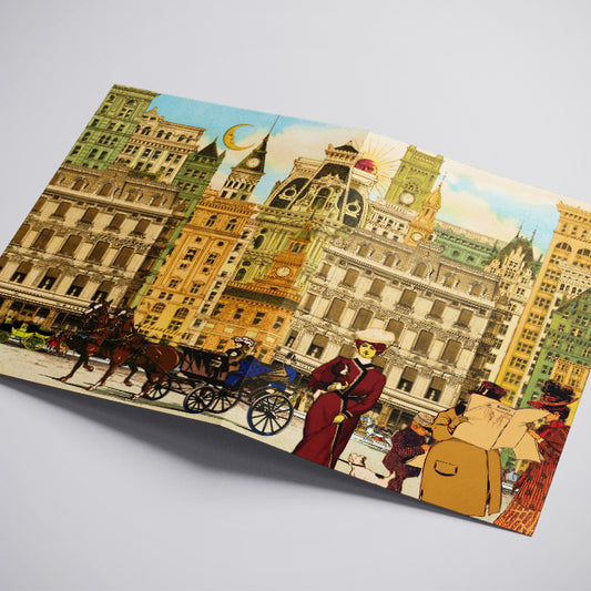Olde London District Greeting Card with Envelope