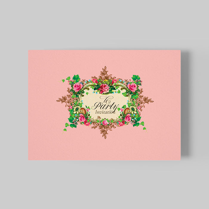 Marie Antoinette Rococo Party Invitation with Envelope, perfect for a Bridal Shower, Hen Party, Costume Ball