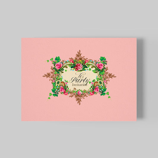 Marie Antoinette Rococo Party Invitation with Envelope, perfect for a Bridal Shower, Hen Party, Costume Ball