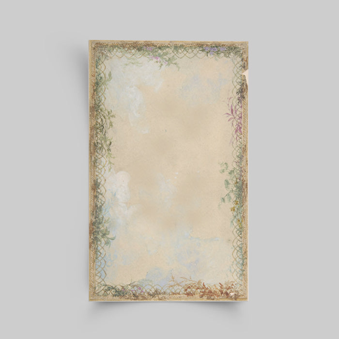 Decorative box with floral design on a light gray background