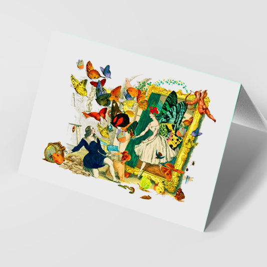 Athalia Butterfly Queen Greeting Card Vintage Illustration Collage Stationery