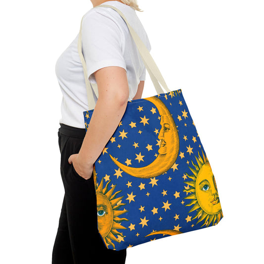 Celeste Tote Bag Shopping Tote XLarge 2-Sided Open Canvas Perfect for any space lover or astrology enthusiast