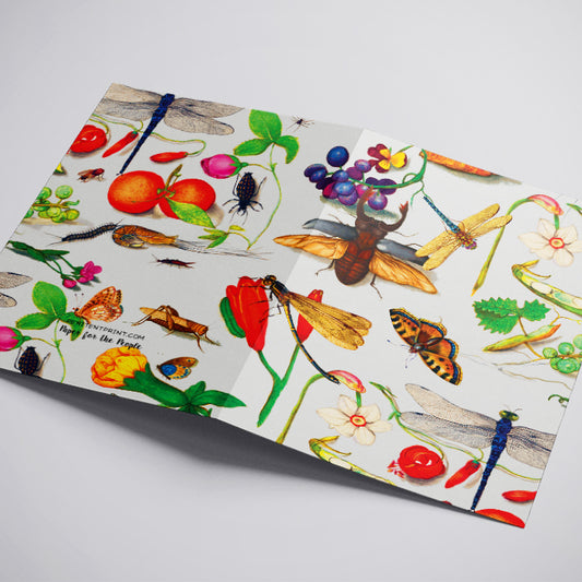 Centuria Insecta Greeting Card Entomologist Stationery Insect Lover Bug Lover Nature Green Thumb Avid Gardener