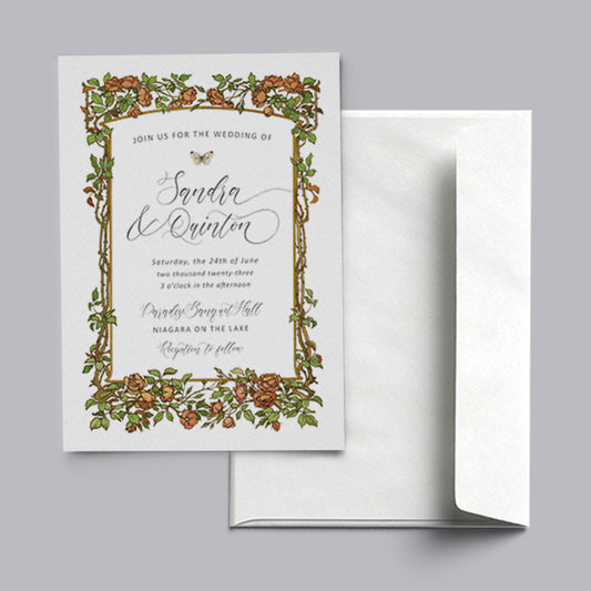 Rosina Party Invitation with Envelope Wedding Invitation Quinceañera Invitation Birthday Invitation 5x7