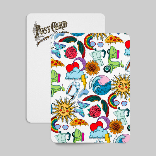 Mi Ricordo Postcard with Envelope with a touch of Italian whimsy, inspired by trips to Italy and delicious foods