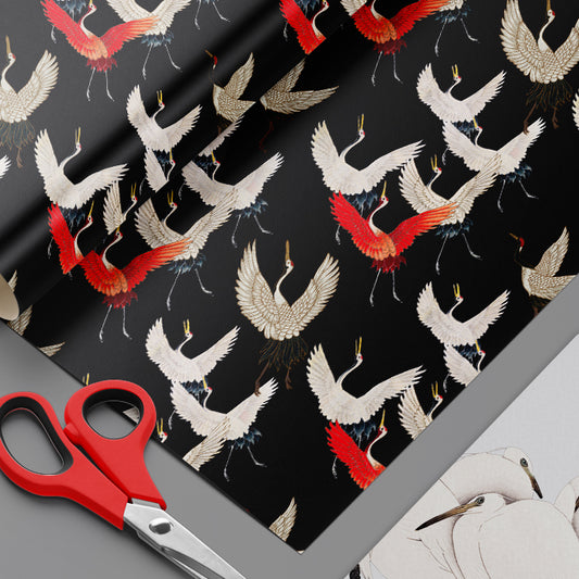 Cranes in Flight seeking the Sun Wrapping Paper Sheets Set of 3 Sheets Gift Paper for Avid Traveller Adventure Seeker Sun Worshipper Lover of Birds Lover of Cranes Ornithologist