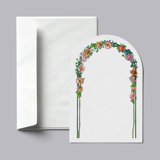 Rosina Stationery with Envelope Half Circle Top Wedding Invitation Quinceañera Invitation Birthday Invitation 5x7
