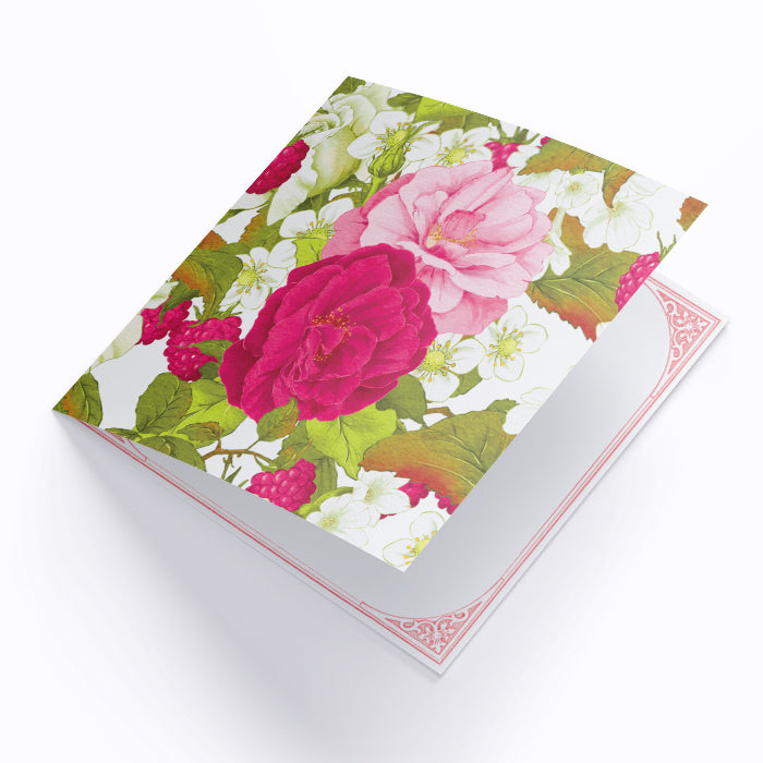 Flora Square Stationery Card and Envelope