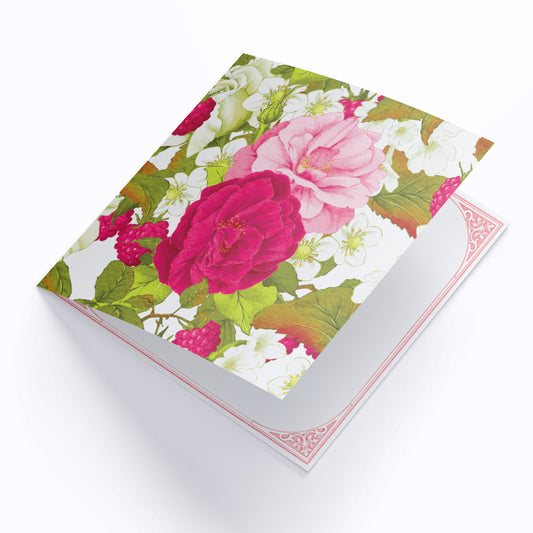 Flora Square Stationery Card and Envelope
