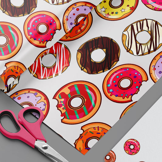 Hole in One Donut Wrapping Paper Sheets Set of 3 Sheets Gift Paper Golf Pun Donut Pun Avid Golfer Card Golf Lover