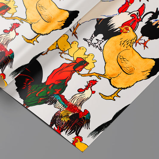Mother Hen Wrapping Paper Sheets Set of 3 Sheets Gift Paper for Chicken Lover Gift for a Farmer Chicken Enthusiast